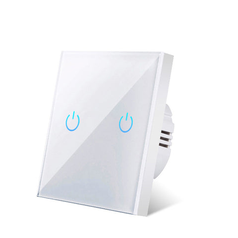 Light Touch Switch Sensor EU Standard Tempered Crystal Glass Panel