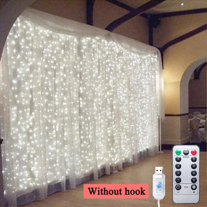 LED Curtain String Light Garland Wedding Party Decorations