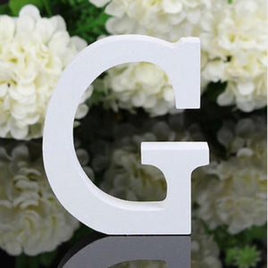 Diy Freestanding Wood Wooden Letters White Alphabet Home Decorations