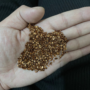 Fake Gold Stone Flakes Metallized Glass Beads For Resin Mold Filler Decoration