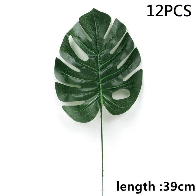 Artificial Tropical Palm Leaves Summer Jungle Theme Party Decoration