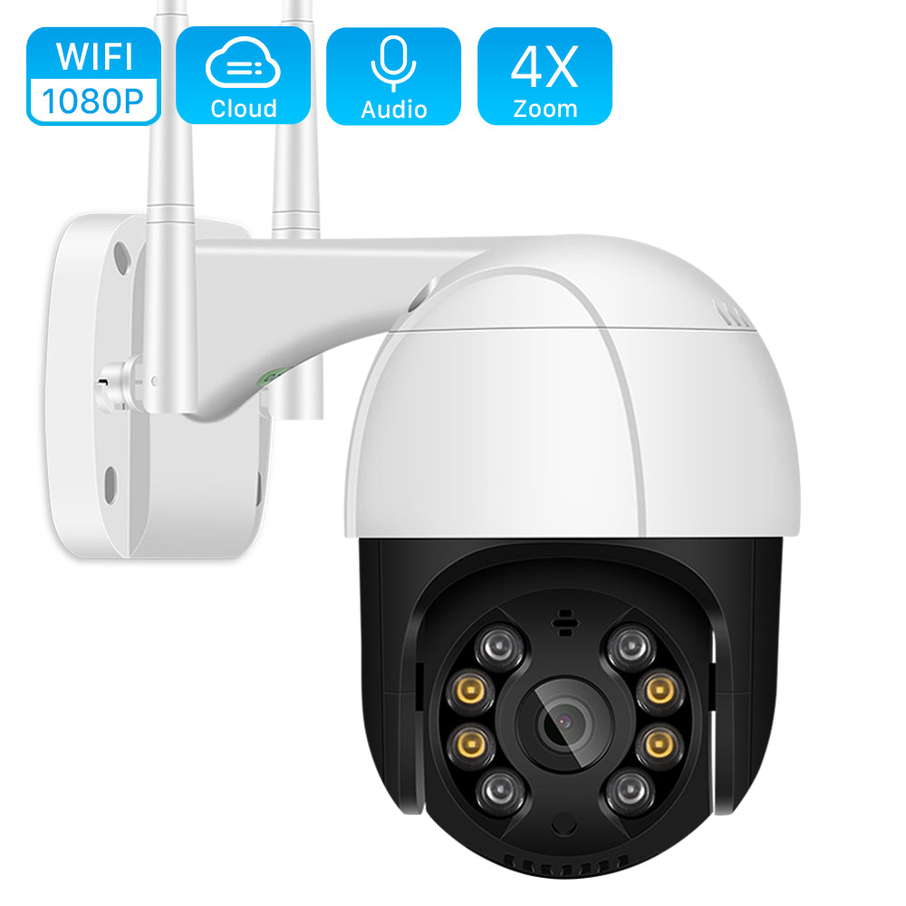 Wifi IP Camera Outdoor 4X Digital Zoom AI Human Detect Wireless Camera  Security CCTV Camera