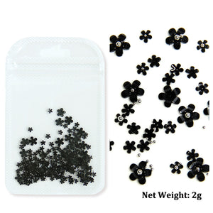 White Acrylic Flower  Decoration Mixed Size Rhinestones Gold Silver Ge Tool Accessories