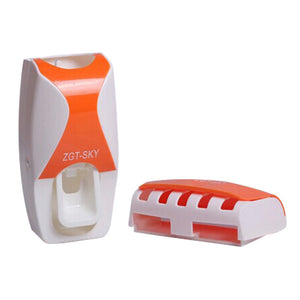 Automatic Toothpaste Dispenser Dust-proof Toothbrush Holder Storage Rack Bathroom Accessories