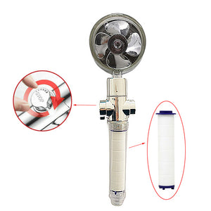 Strong Pressurization Spray Nozzle Water Saving Rotating With Small Fan Washable Shower Head