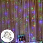 Christmas Garland LED Fairy Lights Curtain String Lights Remote Christmas Ornaments New Year 2022 Christmas Decorations for Home