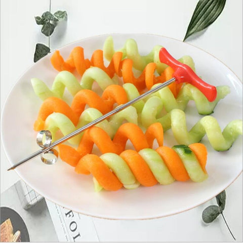 Potato Spiral Cutter Manual Roller French Fry Cutter Making Twist Shredder Grater Kitchen Gadget Cooking Slicer
